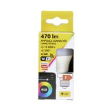 Ampoule LED connect&eacute;e couleurs changeantes RGB 200&deg; E27 470lms 4,5W