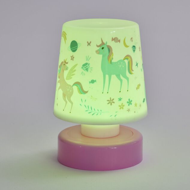 Veilleuse &agrave; LED licorne ou astronaute H11,5cm (2 mod&egrave;les)