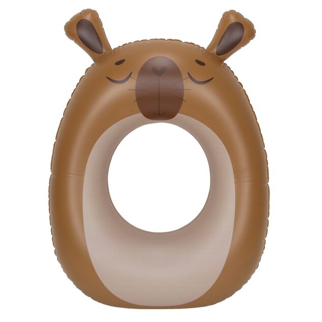 Bou&eacute;e gonflable capybara Squichy plastique marron 61x81cm