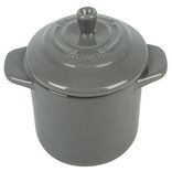 Mini cocotte ronde gris