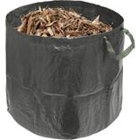 Sac de jardin 80L plastique vert avec poign&eacute;es &Oslash;45xH55cm