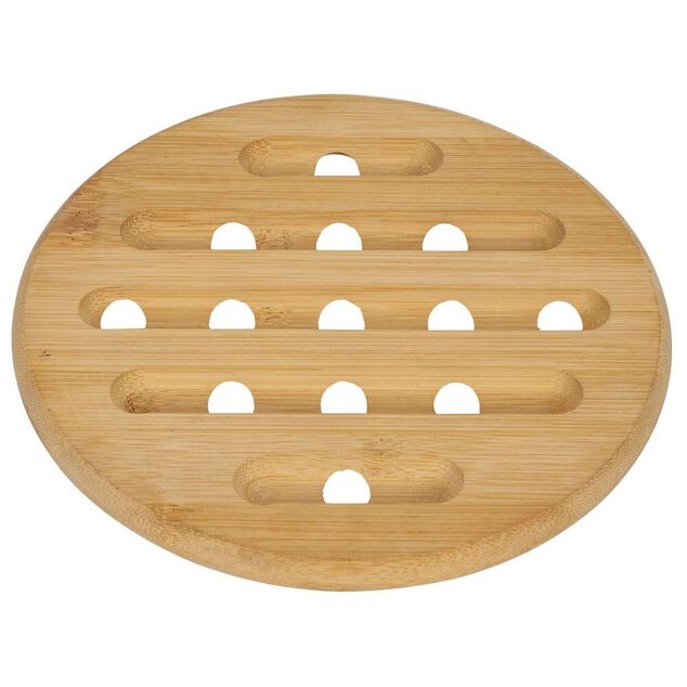 Dessous de plat en bambou ajour&eacute; &Oslash;20cm