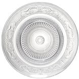 Assiette &agrave; dessert ronde verre transparente cisel&eacute;e &Oslash;19.5cm
