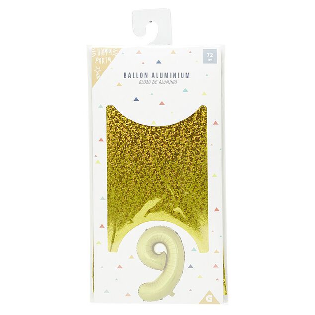 Ballon chiffre 9 en aluminium