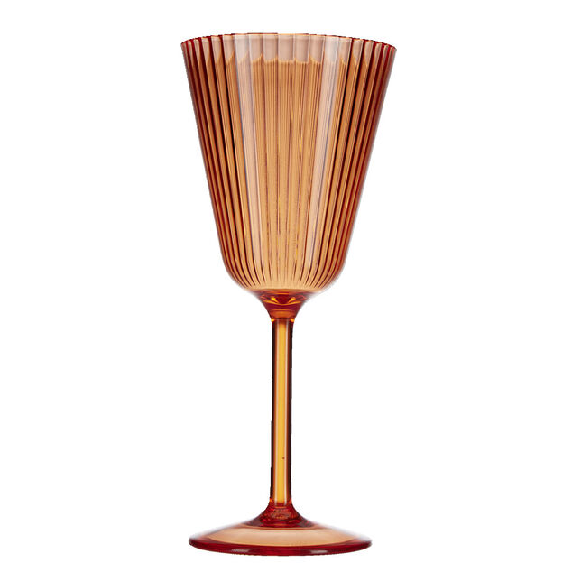 Verre à pied plastique orange 25cl
