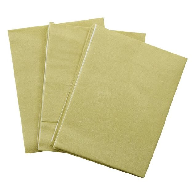 Serviette origami en papier dor&eacute; x12