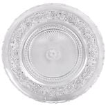 Assiette de pr&eacute;sentation ronde verre transparente cisel&eacute;e &Oslash;30cm