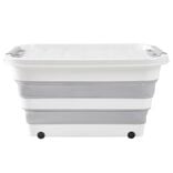 Box de rangement pliable 65L &agrave; roulettes 70x51xH31cm
