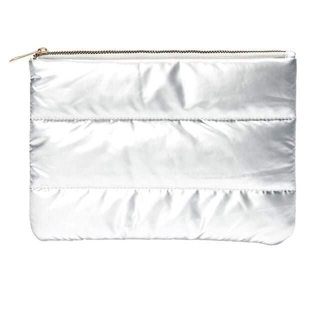 Pochette à cosmétiques matelassée design doudoune 25x18cm - 3 coloris