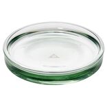 Porte-savon en verre transparent vert &Oslash;8xH1,8cm