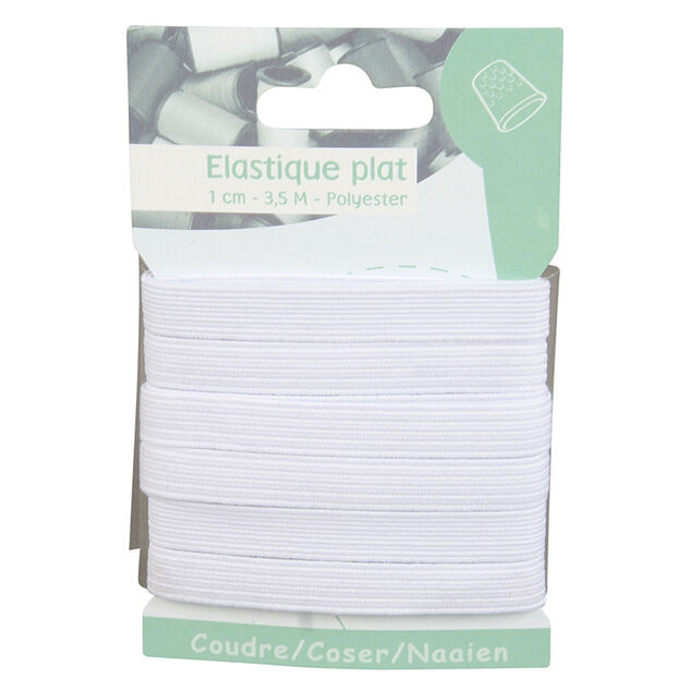 &Eacute;lastique plat pour coudre blanc
