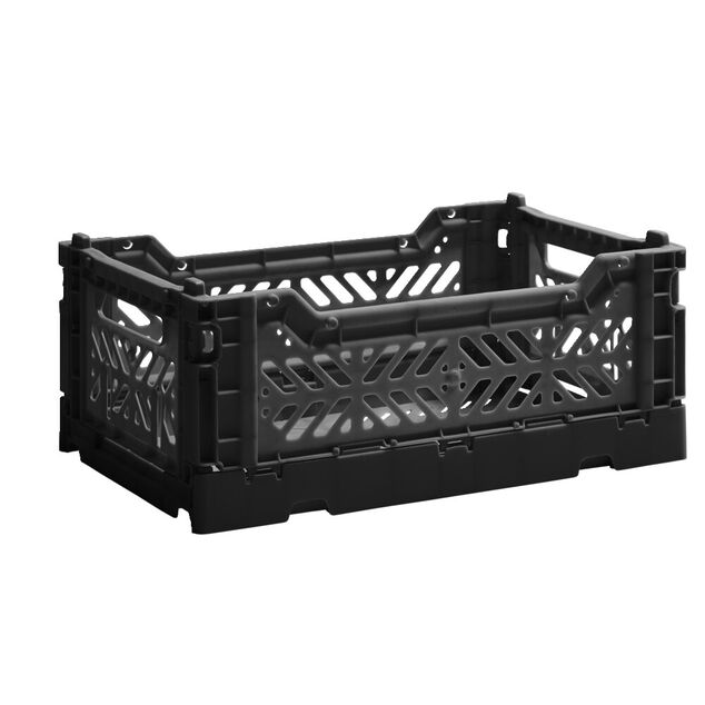 Casier pliable en plastique noir 27x17xH11cm