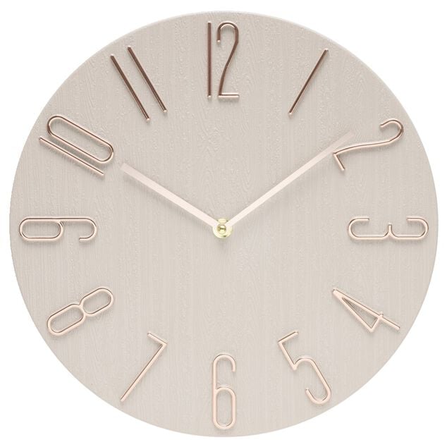 Horloge murale ronde design chiffres en relief &Oslash;30cm (2 mod&egrave;les)