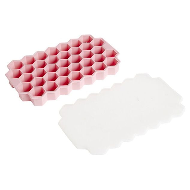 Moule &agrave; gla&ccedil;on silicone rose x37 - 20,8x12,8xH2,3cm