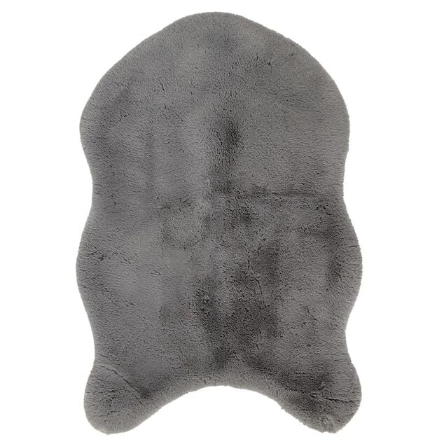 Tapis imitation fourrure gris 60x90cm