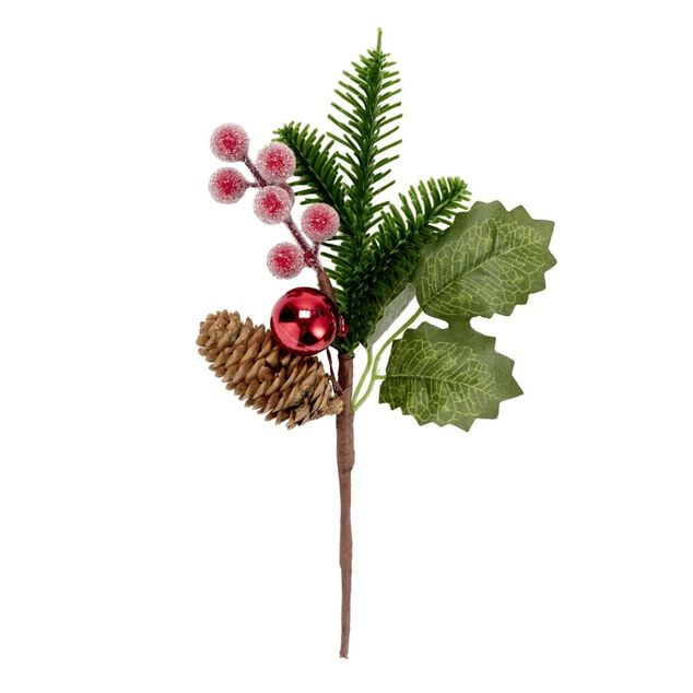 Branche de No&euml;l d&eacute;corative 21cm (6 mod&egrave;les)
