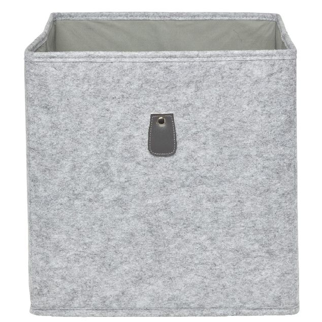Pani&egrave;re Box Cube 31x29x31cm feutrine gris