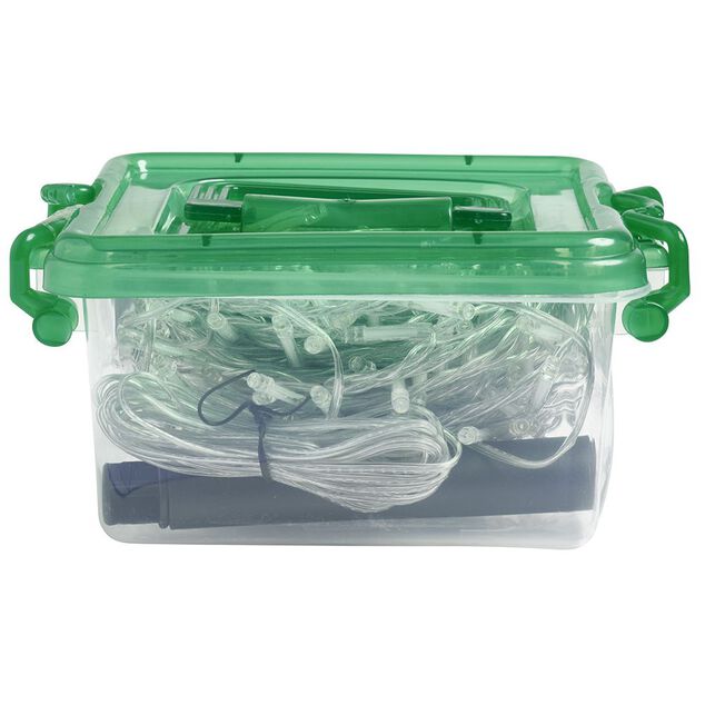 Guirlande &eacute;lectrique solaire 200 LED 19,9m d'&eacute;clairage blanc froid