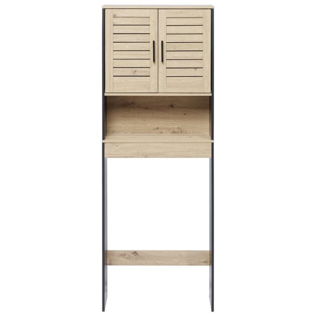 Meuble contour de WC naturel et noir 58,5x19xH160 cm - Richmond