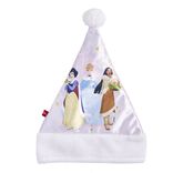Bonnet de No&euml;l Princesses Disney rose et blanc 26xH34cm