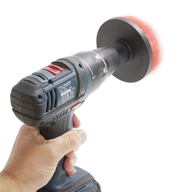 Brosse ronde multisurface x3 pour perçeuse et visseuse