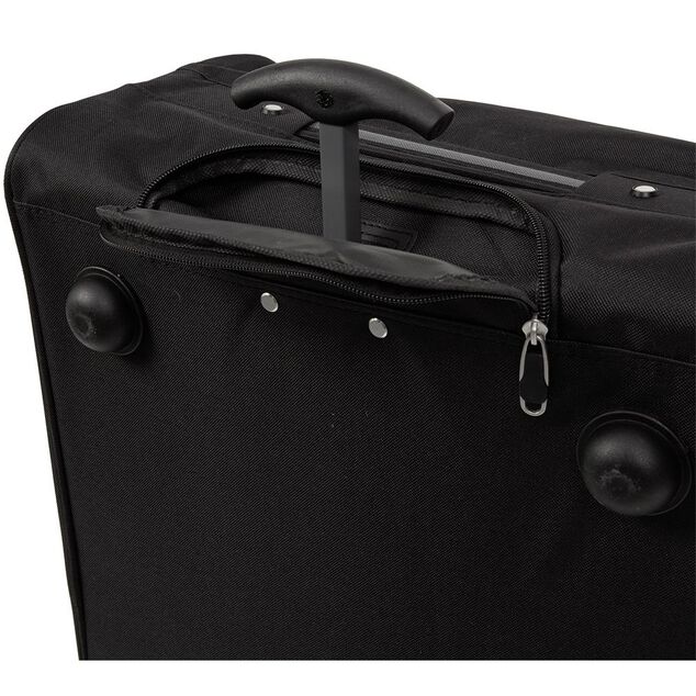 Valise trolley souple 2 roues 54L noir H60cm