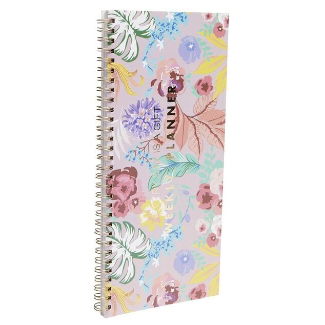 Semainier &agrave; motif floral 52 pages
