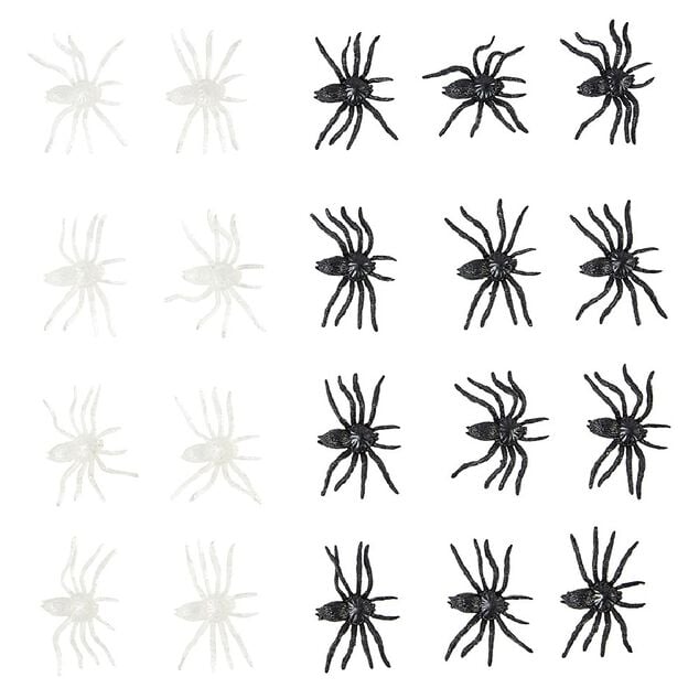 Araign&eacute;e phosphorescente d&eacute;coration Halloween x20