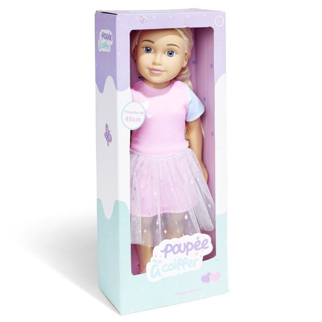 Poup&eacute;e &agrave; coiffer H45cm - 2 mod&egrave;les