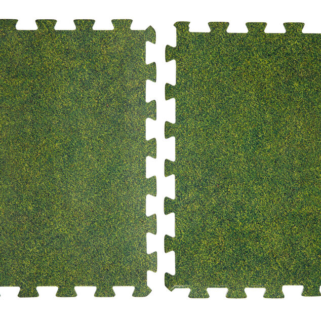 Dalle de protection piscine et spa mousse gazon 50x50cm x8