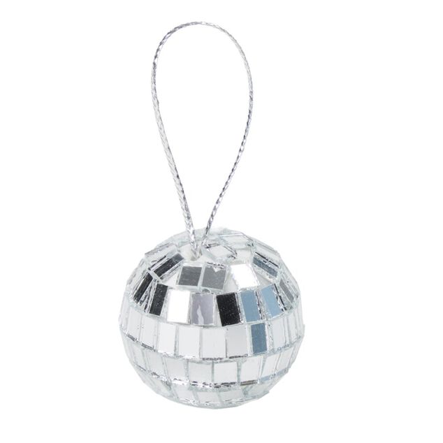 Décoration de table boule disco X5 pcs avec lien Ø3 cm (3 modèles argenté/irrisé/doré/rouge)