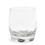 Lot de 3 verres 29cl en verre transparent fond color&eacute; noir/bleu/vert