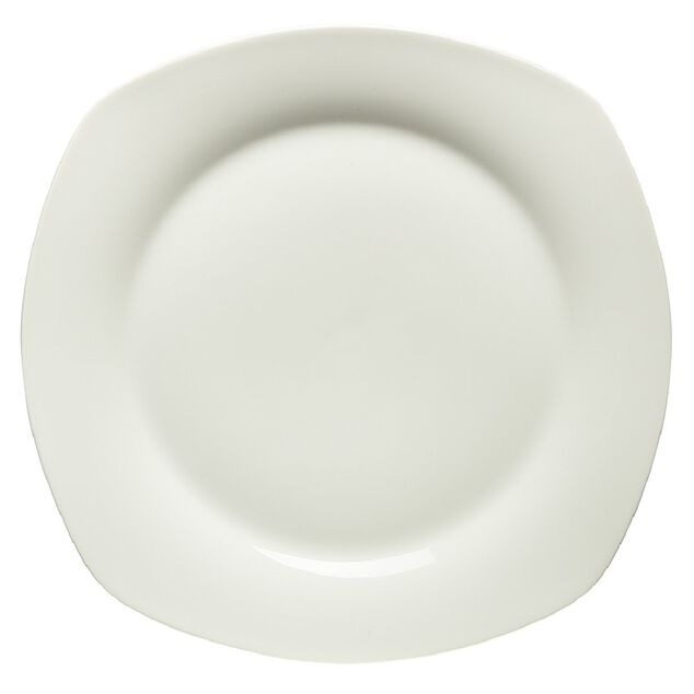 Assiette plate carr&eacute;e blanc 24cm