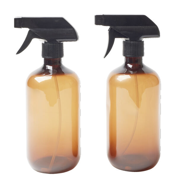 Flacon vaporisateur 500ml plastique brun Ø7xH21,5cm