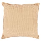 Coussin déco nid d'abeille 45x45cm orange