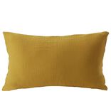 Housse de coussin 30x50cm gaze de coton jaune