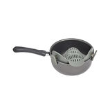 Passoire casserole à clips silicone gris