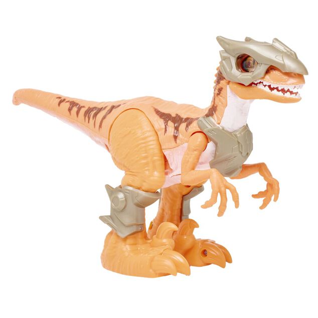 Robot dinosaure Wars son et lumi&egrave;re anim&eacute; plastique marron 27xH15cm