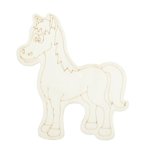 Figurine &agrave; peindre en bois avec 3 peinture acrylique et 1 pinceau inclus