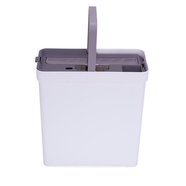 Seau essoreur compact 10L avec balai rotatif et 1 recharge 30,5x22xH148cm