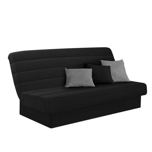 Housse matelass&eacute;e pour canap&eacute;-lit noir