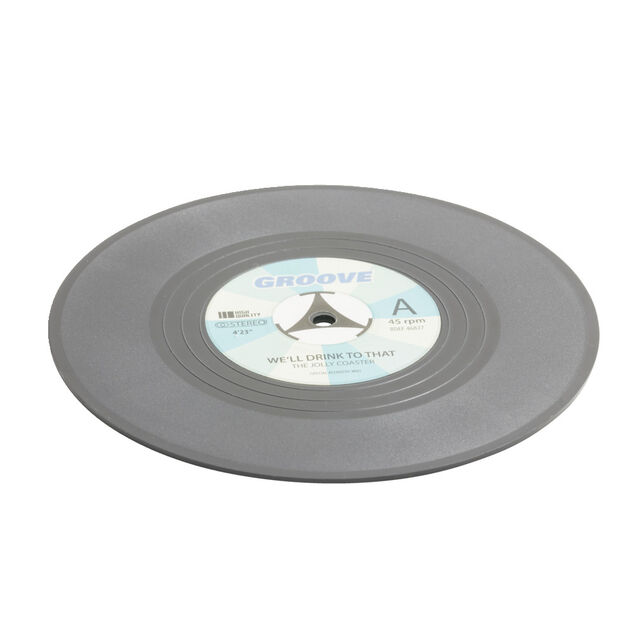 Dessous de verre forme vinyle &Oslash;10,5cm 4 pi&egrave;ces