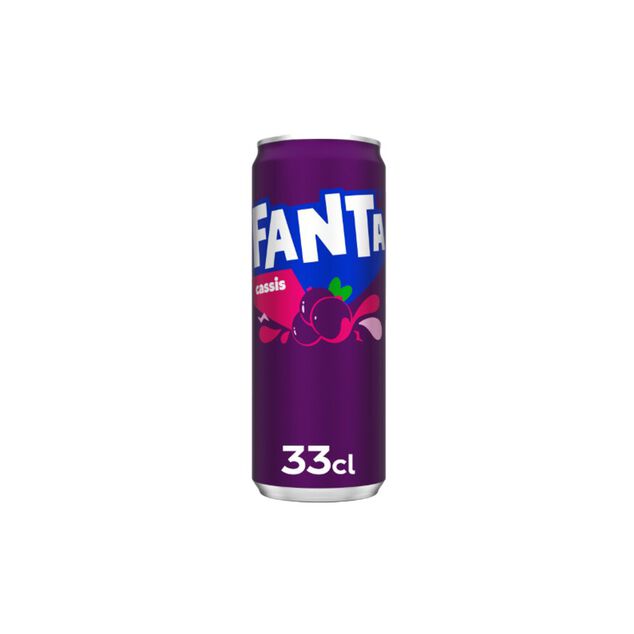 Boisson gazeuse Fanta cassis canette 33cl