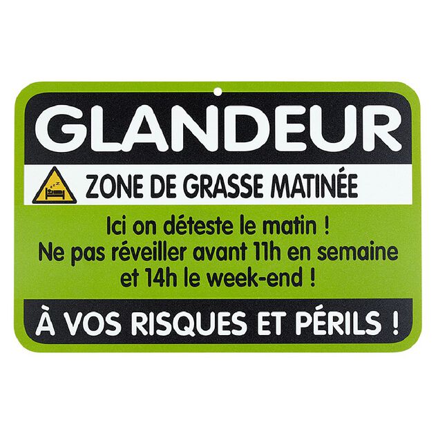 Plaque de porte humoristique