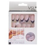 Kit faux ongles French manucure noir x24