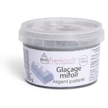 Gla&ccedil;age miroir argent&eacute; paillet&eacute; Framboiselle 300g
