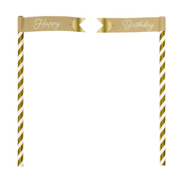 Décoration gâteau anniversaire pique thème nature x7