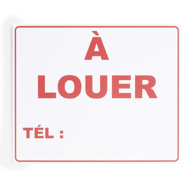 Plaque signal&eacute;tique "&Agrave; louer" - 24x20 cm