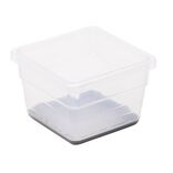 Organisateur tiroir plastique blanc transparent 8x8xH5cm