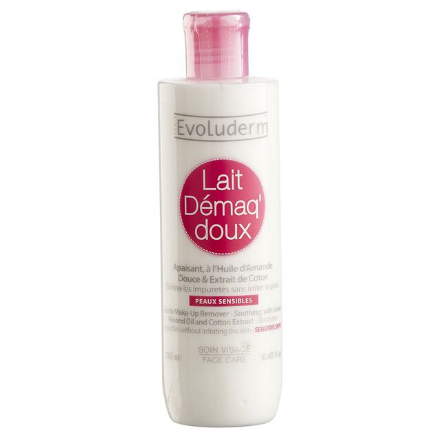 Lait d&eacute;maquillant Evoluderm peaux sensibles 250 ml